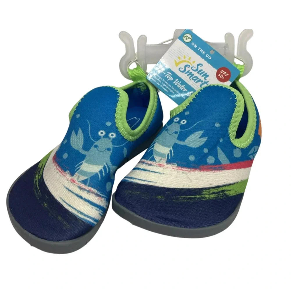 Sun Smart Hi-Top Kids Water Shoes Size: Medium 7-8 Lobster UPF 50+ New